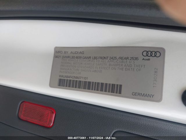 2021 AUDI A4 SEDAN WAUABAF42MA071101 Photo 8