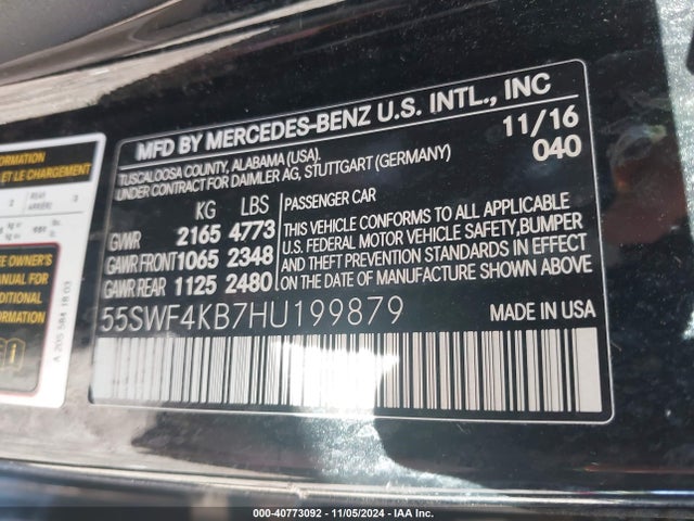 55SWF4KB7HU199879 Mercedes-Benz C 300 4matic/luxury 4matic/sport 4matic