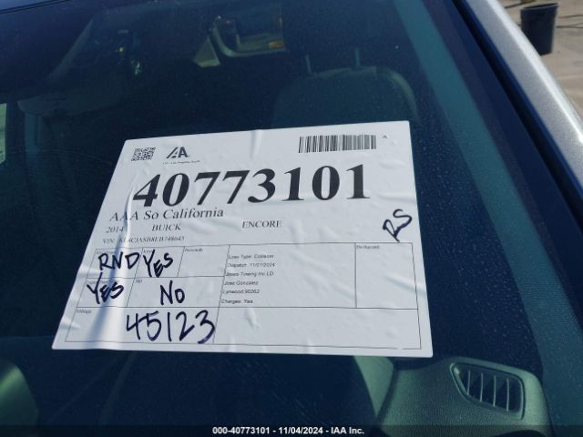 KL4CJASB8EB748645 Buick Encore