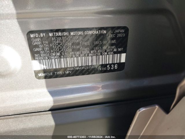 2024 MITSUBISHI ECLIPSE CROSS JA4ATWAA9RZ035872 Photo 8