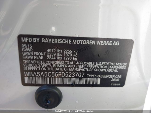 WBA5A5C56FD523707 BMW 528I