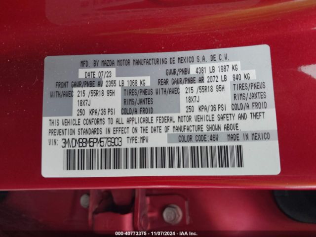 3MVDMBBM5PM576903 Mazda Cx-30 2.5 S Select