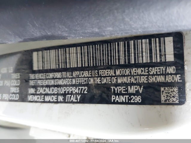 ZACNJDB10PPP64772 Jeep Renegade Upland 4x4