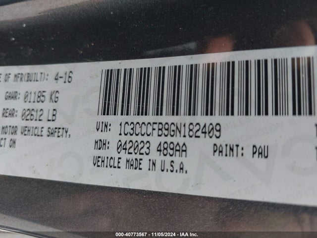Chrysler 200 Touring 2016 1C3CCCFB9GN182409 Image 9