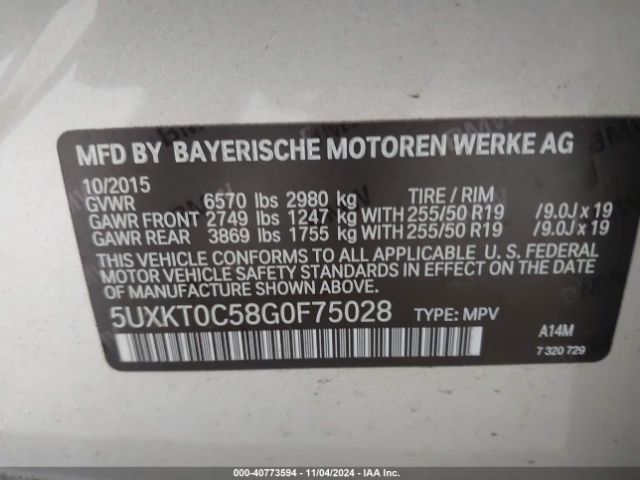 5UXKT0C58G0F75028 BMW X5 Edrive Xdrive40e