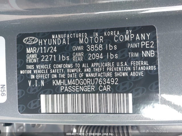 Hyundai ELANTRA SEL 2024 KMHLM4DG0RU763492 Image 9