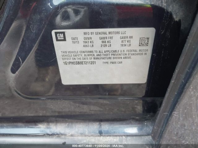 1G1PH5SB8E7211201 Chevrolet Cruze Eco Auto