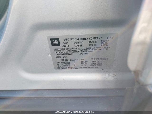 KL4CJASB8GB608131 Buick Encore