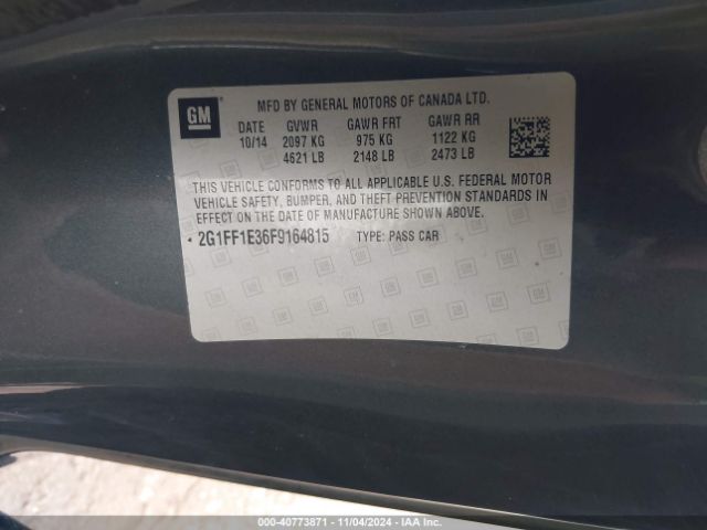 2G1FF1E36F9164815 Chevrolet Camaro 2lt