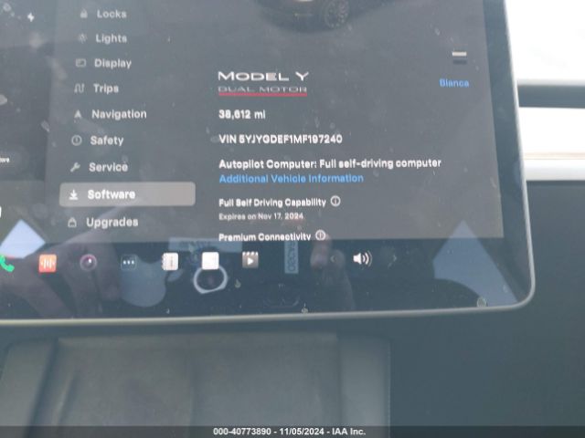 5YJYGDEF1MF197240 Tesla Model Y Performance Dual Motor All-wheel Drive