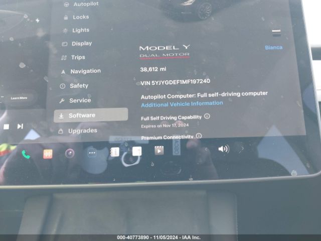 5YJYGDEF1MF197240 Tesla Model Y Performance Dual Motor All-wheel Drive