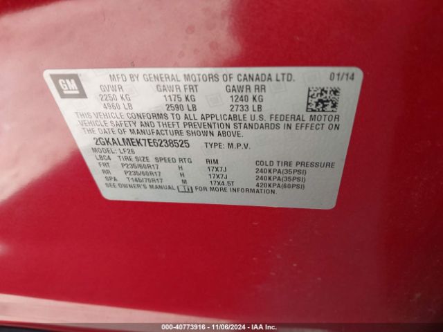 2GKALMEK7E6238525 GMC Terrain Sle-1