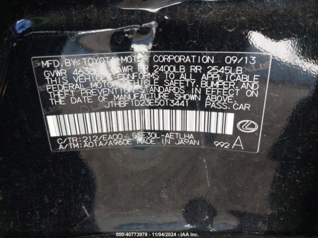 JTHBF1D23E5013441 Lexus IS 250