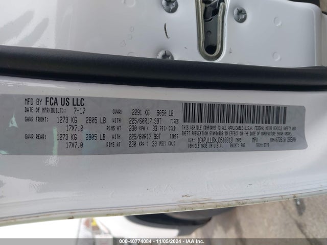 1C4PJLLBXJD510313 Jeep Cherokee Latitude Plus Fwd