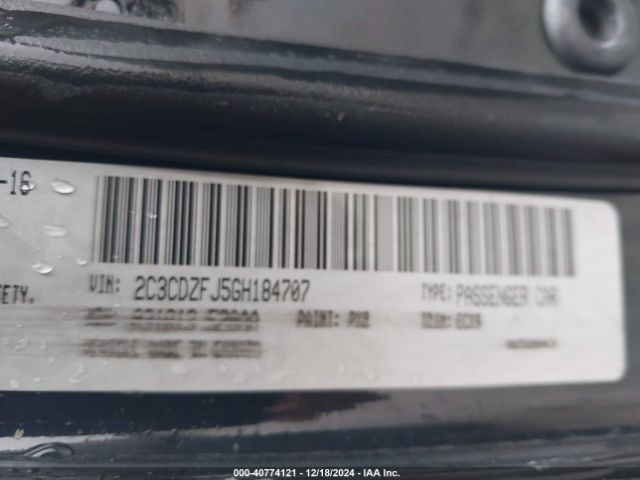 2C3CDZFJ5GH184707 Dodge Challenger R/t Scat Pack