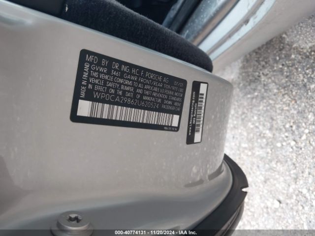 2002 PORSCHE BOXSTER WP0CA29862U620524 Photo 8