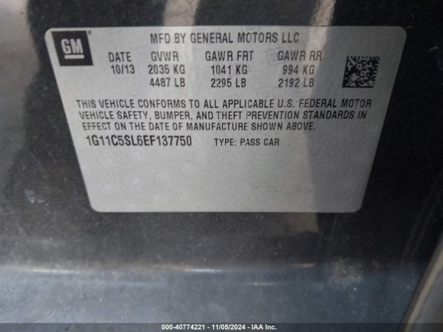 1G11C5SL6EF137750 Chevrolet MALIBU 1LT
