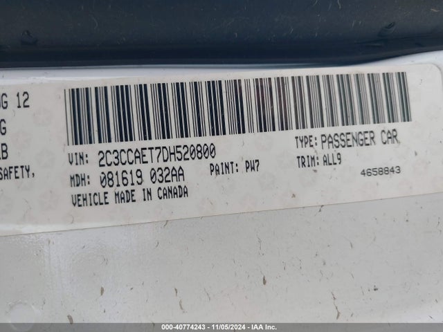 Продажа на аукционе авто 2013 Chrysler 300c, vin: 2C3CCAET7DH520800, номер лота: 40774243
