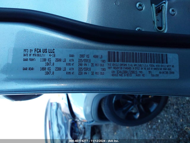 3C4NJDBB0JT298613 Jeep Compass Altitude 4x4