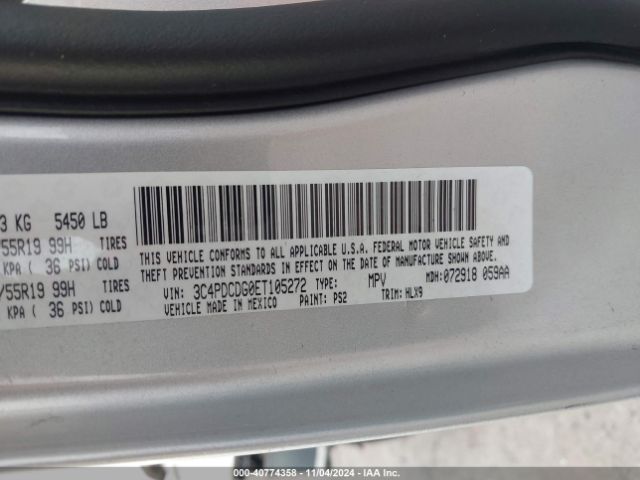 3C4PDCDG0ET105272 Dodge Journey Limited