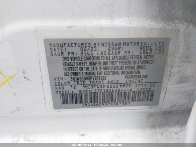 Nissan Sentra Sr Xtronic Cvt 2023 3N1AB8DV0PY287989 Image 9