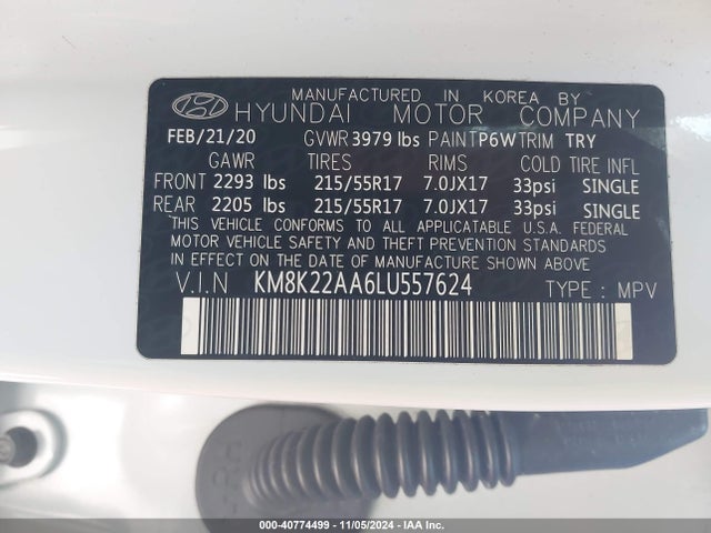 Hyundai Kona Sel 2020 KM8K22AA6LU557624 Image 9
