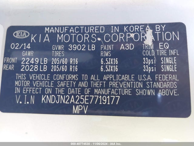 KIA Soul 2014 KNDJN2A25E7719177 Image 9