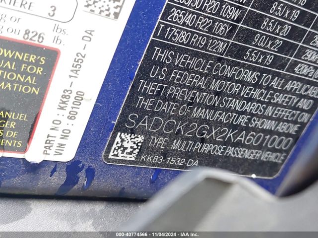 2019 JAGUAR F-PACE SADCK2GX2KA601000 Photo 8