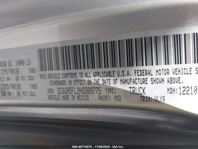 3C6UR5FL2HG569775 RAM 2500 Laramie  4x4 6'4 Box
