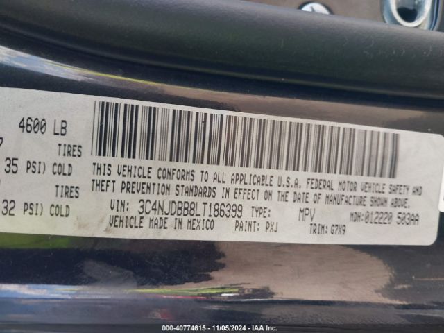 3C4NJDBB8LT186399 Jeep Compass Latitude 4x4