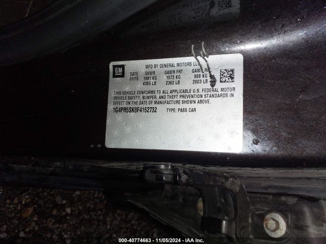 1G4PR5SK8F4162732 Buick Verano Convenience Group