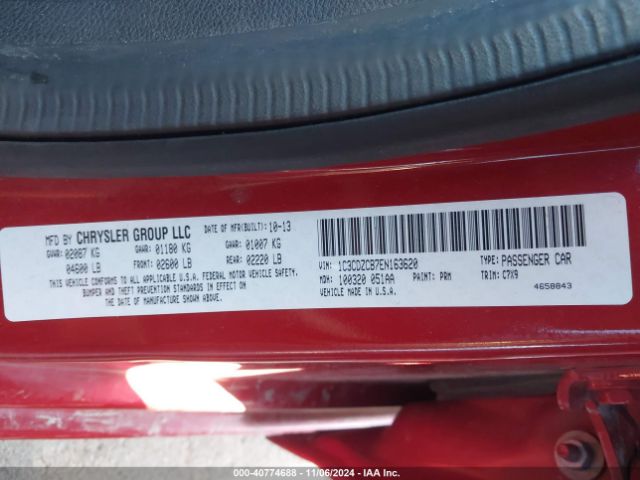 1C3CDZCB7EN163620 Dodge Avenger Sxt