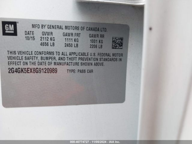 2G4GK5EX8G9120989 Buick Regal Turbo