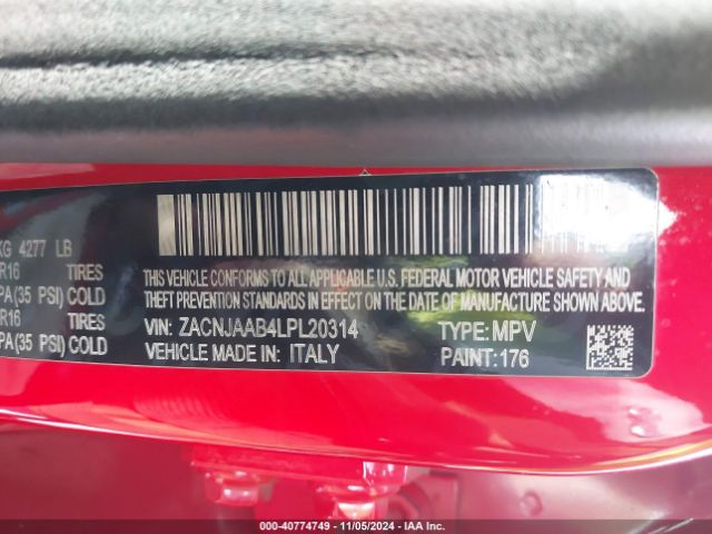 ZACNJAAB4LPL20314 Jeep Renegade Sport Fwd