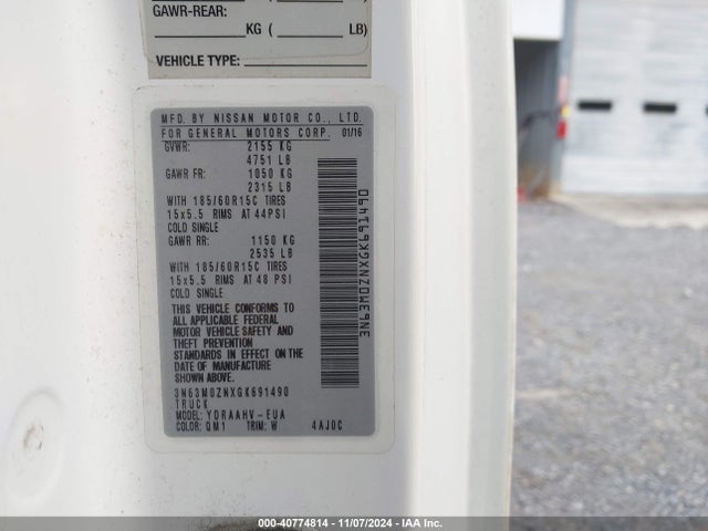 Chevrolet City Express 1lt 2016 3N63M0ZNXGK691490 Image 9
