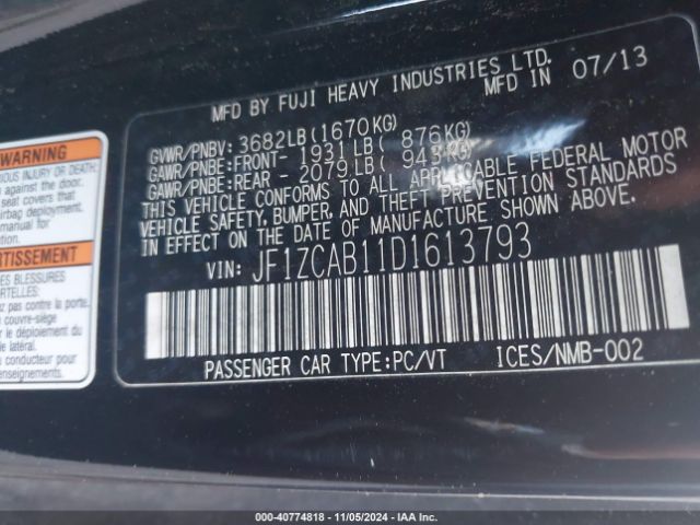 2013 SUBARU BRZ JF1ZCAB11D1613793 Photo 8