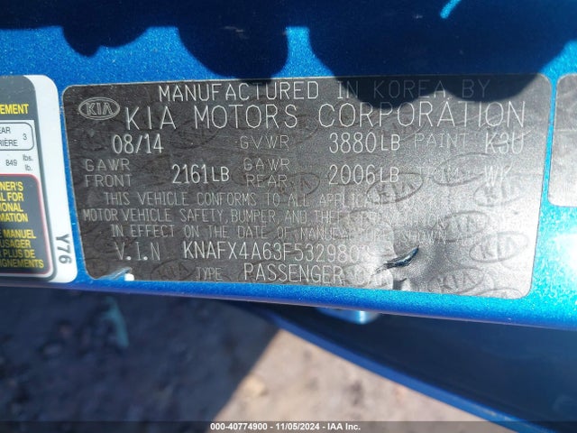 KIA FORTE LX 2015 KNAFX4A63F5329803 Image 9