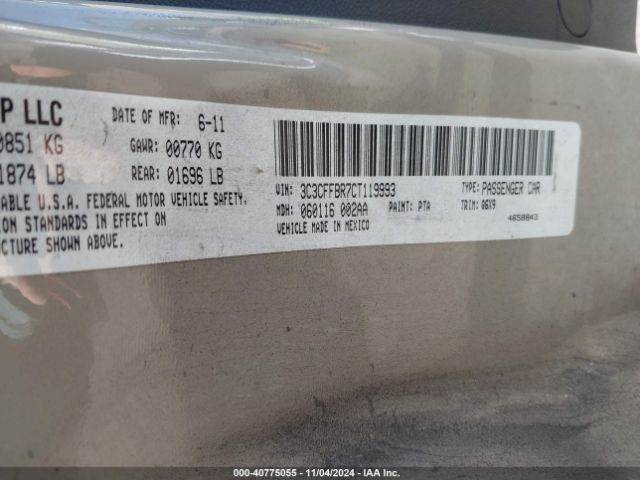 2012 FIAT 500 3C3CFFBR7CT119993 Photo 8