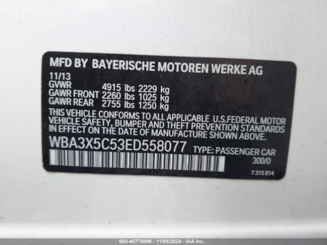 WBA3X5C53ED558077 BMW 328i Gran Turismo Xdrive