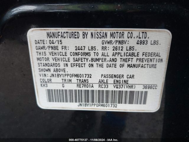 JN1BY1PP0FM601732 Infiniti Q70l 3.7