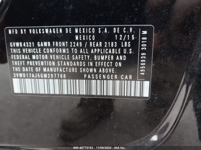 3VWD17AJ5GM297768 Volkswagen Jetta 1.8t Sport