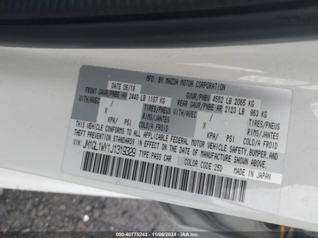 JM1GL1WY1J1319329 Mazda Mazda6 Grand Touring Reserve