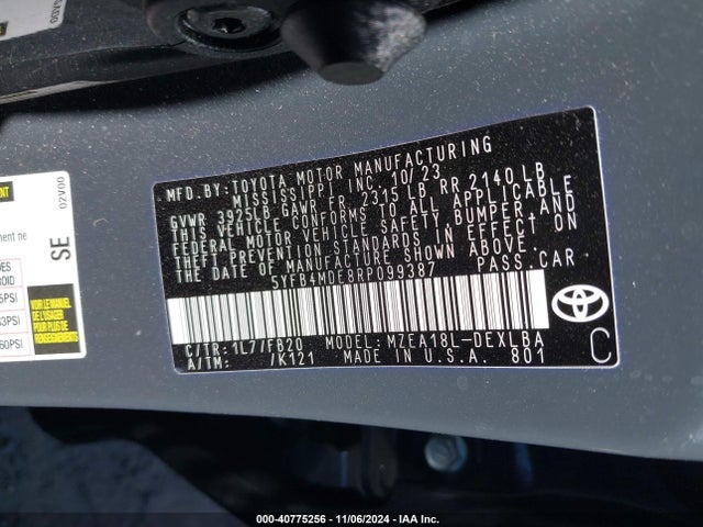 Toyota Corolla 2024 5YFB4MDE8RP099387 Image 22