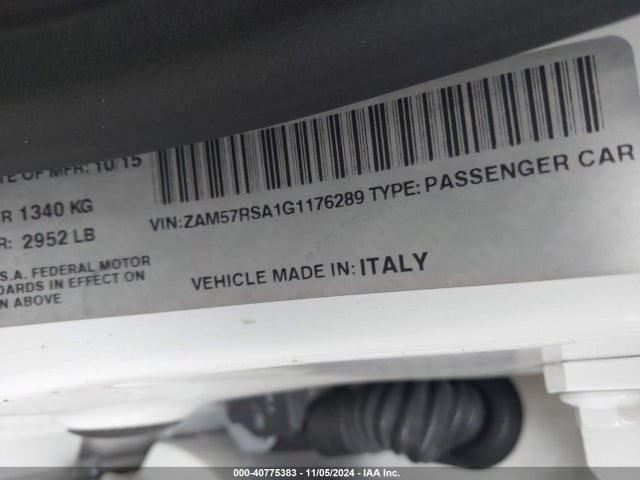 ZAM57RSA1G1176289 Maserati GHIBLI S