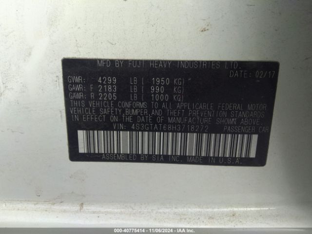 4S3GTAT68H3718272 Subaru Impreza 2.0i Limited
