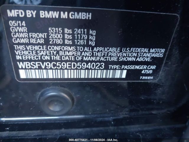 WBSFV9C59ED594023 BMW M5
