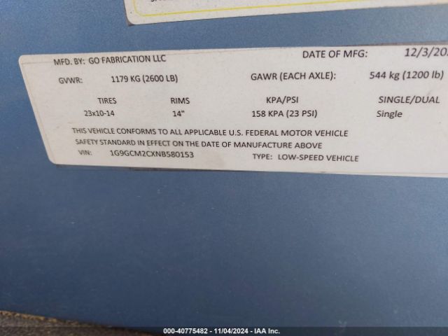 2022 YAMAHA OTHER 1G9GCM2CXNB580153 Photo 8