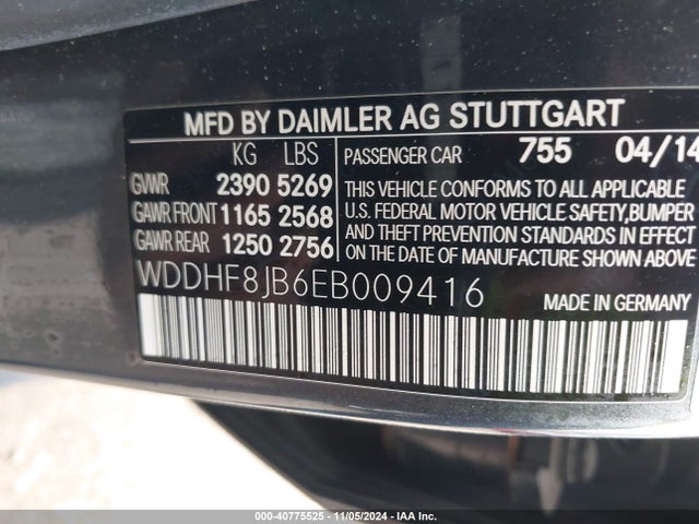 WDDHF8JB6EB009416 Mercedes-Benz E 350 4matic