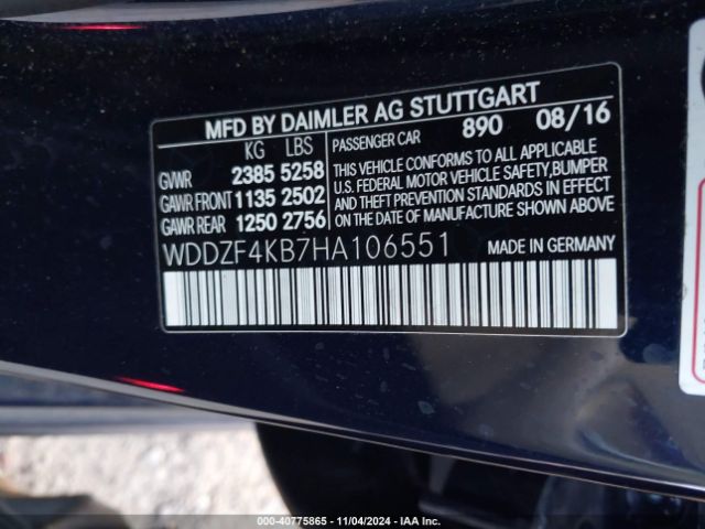 WDDZF4KB7HA106551 Mercedes-Benz E 300 4matic