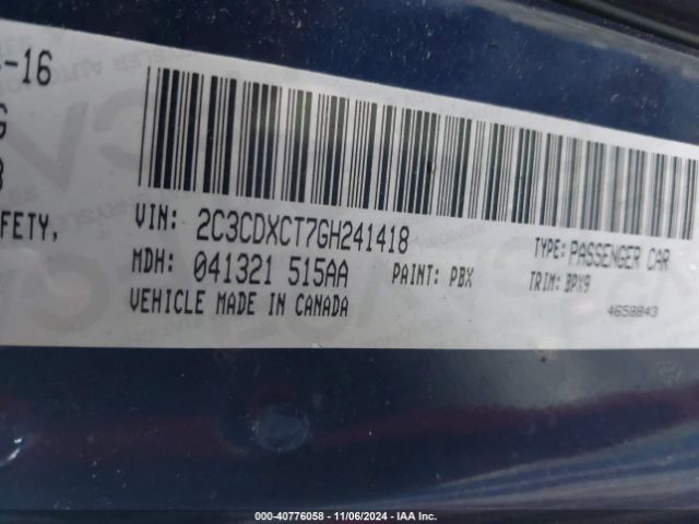 2C3CDXCT7GH241418 Dodge CHARGER R/T